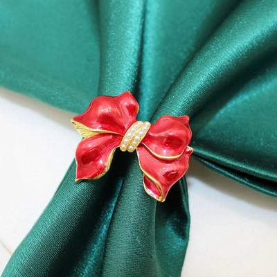 6Gb Rozā zelta salvešu gredzeni Vīnogu salvešu gredzenu turētāji ģimenes svētku vakariņām banketiem kāzu ballīšu galda dekorācijas HWP02