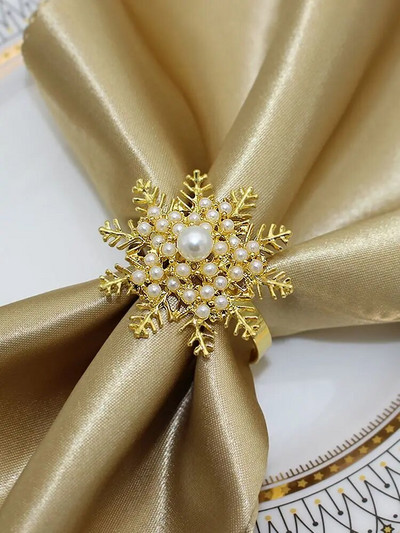 6Gb Rozā zelta salvešu gredzeni Vīnogu salvešu gredzenu turētāji ģimenes svētku vakariņām banketiem kāzu ballīšu galda dekorācijas HWP02