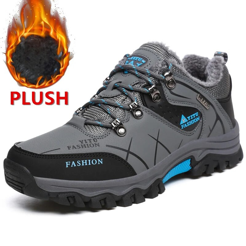 Νέες φθινοπωρινές χειμωνιάτικες ζεστές βελούδινες μπότες χιονιού Αθλητικά παπούτσια Ανδρικά παπούτσια Υπαίθριες casual μπότες πεζοπορίας Αντιολισθητικές μπότες με κορδόνια Μέγεθος 39-47