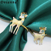 6Gb Ziemassvētku salvešu gredzeni Ziemeļbrieža aļņa salvešu turētāja gredzeni Ziemassvētku Pateicības svētku ballītei Vakariņu galda dekors HWC200