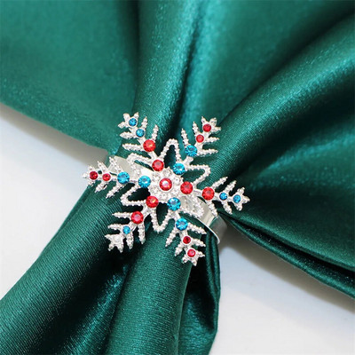 6Gb Ziemassvētku salvešu gredzeni Ziemeļbrieža aļņa salvešu turētāja gredzeni Ziemassvētku Pateicības svētku ballītei Vakariņu galda dekors HWC200