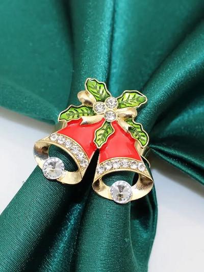 6Gb Ziemassvētku salvešu gredzeni Ziemeļbrieža aļņa salvešu turētāja gredzeni Ziemassvētku Pateicības svētku ballītei Vakariņu galda dekors HWC200