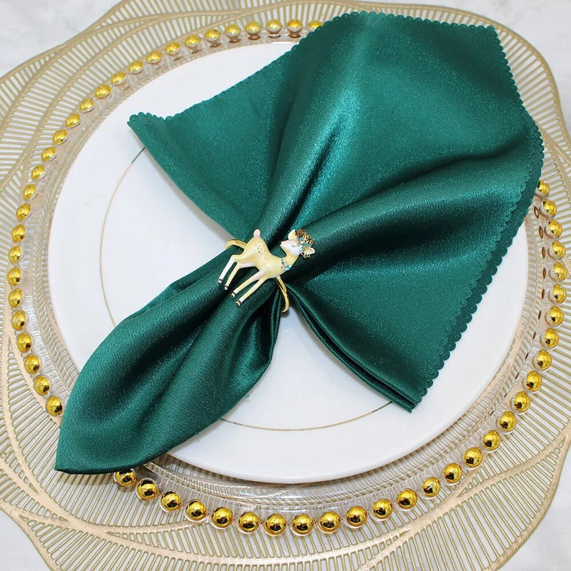 6Gb Ziemassvētku salvešu gredzeni Ziemeļbrieža aļņa salvešu turētāja gredzeni Ziemassvētku Pateicības svētku ballītei Vakariņu galda dekors HWC200