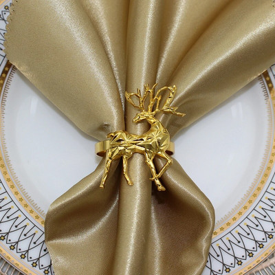 6GAB Ziemassvētku ābolu salvešu gredzeni Rhinestone salvešu turētāji Ziemassvētku kāzu banketu līgavas duša mājas ballītes dekors HWC34