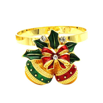 Χριστουγεννιάτικα δαχτυλίδια χαρτοπετσέτας 6 τμχ Βαχτυλίδια για χαρτοπετσέτες από ζαχαροκάλαμο καραμέλα για γιορτινούς γάμους Χριστουγεννιάτικη διακόσμηση τραπεζαρίας ERC31