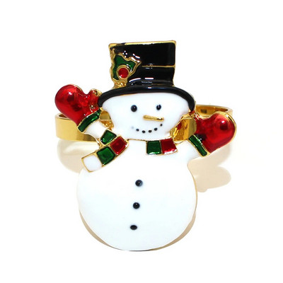 6Gb Ziemassvētku salvešu gredzeni Bell Candy Cane salvešu gredzenu turētāji svētku kāzām Ziemassvētku pusdienu galda dekorēšana ERC31