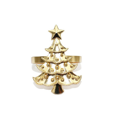 6Gb Ziemassvētku salvešu gredzeni Bell Candy Cane salvešu gredzenu turētāji svētku kāzām Ziemassvētku pusdienu galda dekorēšana ERC31