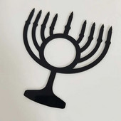 12 τεμ. Hanukkah Candles Εβραϊκή θήκη χαρτοπετσέτας, Ακρυλικό Ισραήλ Jewish Hanukkah Candles Napkin Ring