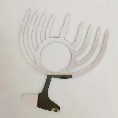 12 τεμ. Hanukkah Candles Εβραϊκή θήκη χαρτοπετσέτας, Ακρυλικό Ισραήλ Jewish Hanukkah Candles Napkin Ring