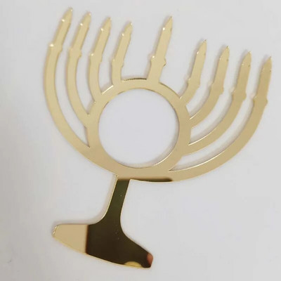 12 τεμ. Hanukkah Candles Εβραϊκή θήκη χαρτοπετσέτας, Ακρυλικό Ισραήλ Jewish Hanukkah Candles Napkin Ring