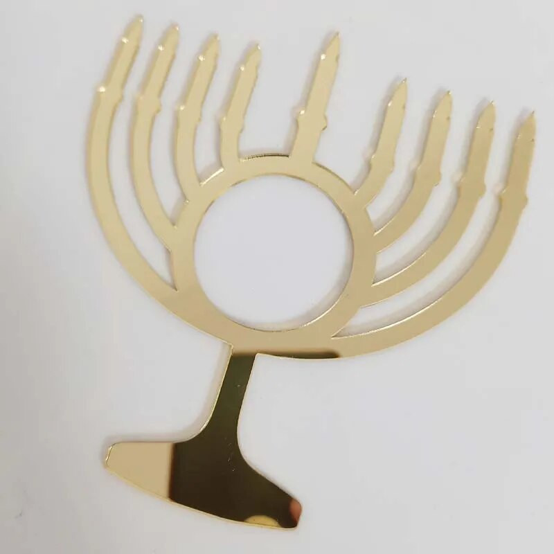 12gab Hanukas sveces ebreju salvešu turētājs, akrils Izraēlas ebreju Hanukas sveces salvešu gredzens
