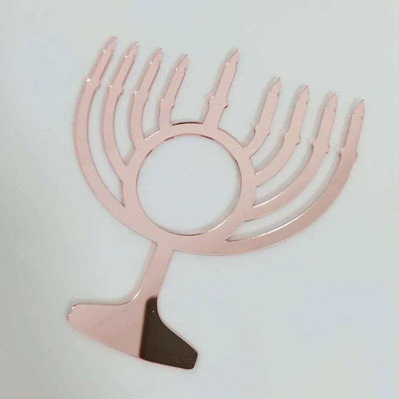 12gab Hanukas sveces ebreju salvešu turētājs, akrils Izraēlas ebreju Hanukas sveces salvešu gredzens