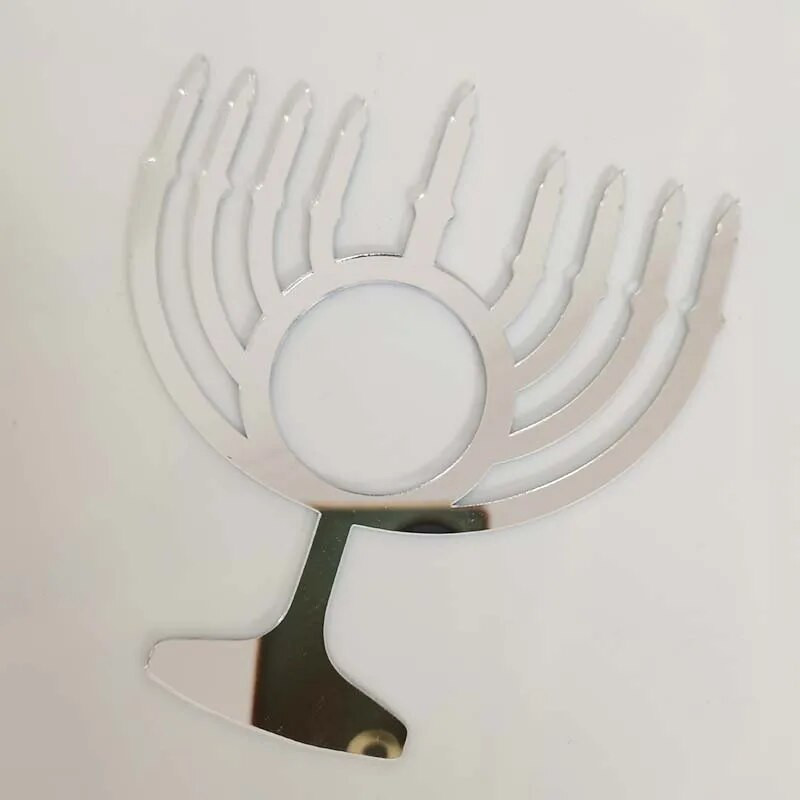12gab Hanukas sveces ebreju salvešu turētājs, akrils Izraēlas ebreju Hanukas sveces salvešu gredzens