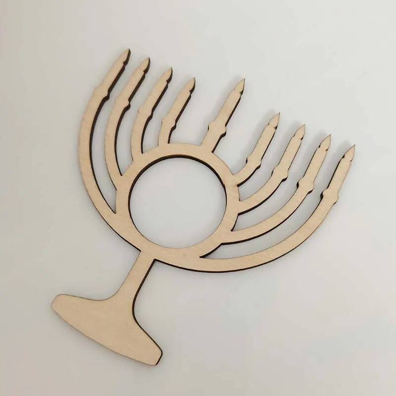 12gab Hanukas sveces ebreju salvešu turētājs, akrils Izraēlas ebreju Hanukas sveces salvešu gredzens