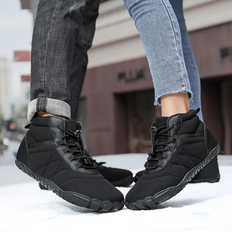 Ūdensizturīgi sniega zābaki vīriešiem silti plīša ziemas puszābaki liela izmēra 36-46 unisex ikdienas kedas āra vīrieša pastaigu apavi Neslīdoši