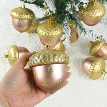 2Pcs 8cm Коледни висящи топки Орнаменти Коледно дърво Пена Bauble Висулки Парти Декор Нова година Navidad Детски подаръци
