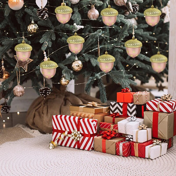 2Pcs 8cm Коледни висящи топки Орнаменти Коледно дърво Пена Bauble Висулки Парти Декор Нова година Navidad Детски подаръци