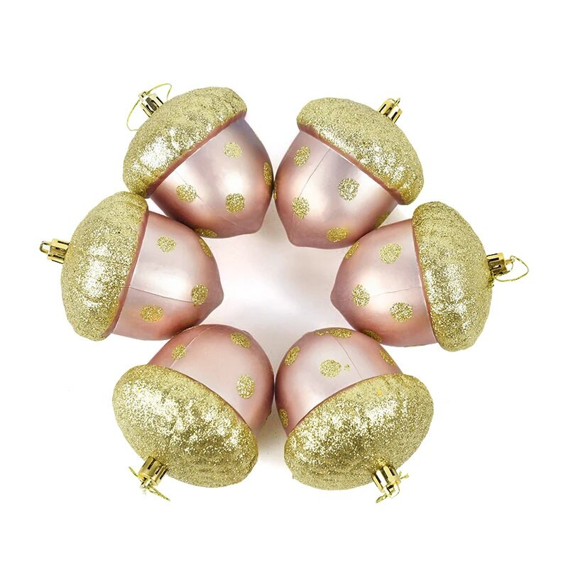2gab 8cm Ziemassvētku piekarināmi bumbu rotājumi Ziemassvētku eglītes putu piekariņi ballītes dekors Jaunais gads Navidad bērnu dāvanas