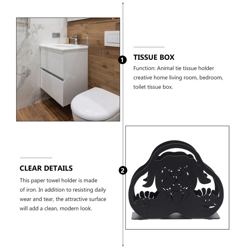 Kodukaunistuse paberrätikuhoidja rauast käsitöö võluv varjusalvrätikualus Praktiline salvrätikute loomalaud