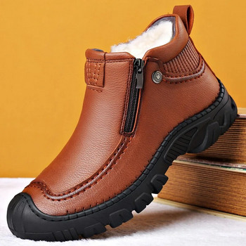 Χειμερινές μπότες από δέρμα προβάτου μάλλινες ανδρικές μπότες χιονιού πιο ζεστές ανδρικές μπότες casual υψηλής ποιότητας αδιάβροχες botas hombre Brand Designer