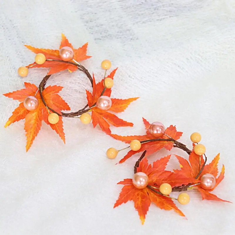 Δαχτυλίδια χαρτοπετσέτας 6 τμχ Στολίδι Μούρα με ρεαλιστική εμφάνιση από ψεύτικο μεταξωτό ύφασμα Αποκριάτικο δαχτυλίδια χαρτοπετσέτας σφενδάμι με λουλούδια για χαρτοπετσέτες Party Su