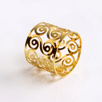 4 X ασημένιο/χρυσό δαχτυλίδι μεταλλική θήκη χαρτοπετσέτας για γαμήλιο δείπνο ξενοδοχείου Deco