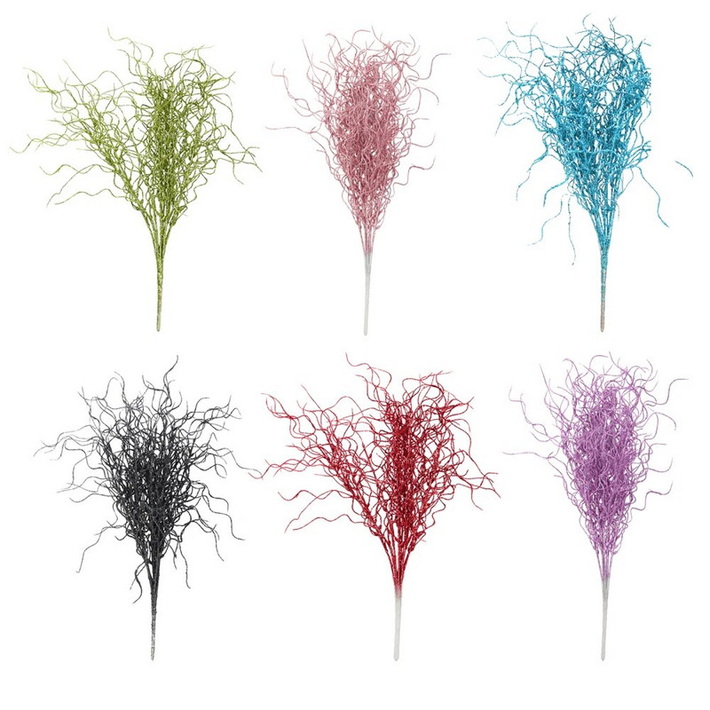 Mirdzoši mākslīgie ziedi, kaltēti zari, Ziemassvētku eglītes kulons, rotājumi, plastmasas imitācijas iekārta, mājas dekors