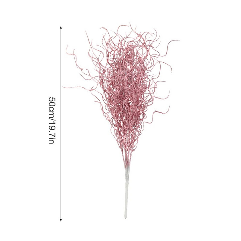 Mirdzoši mākslīgie ziedi, kaltēti zari, Ziemassvētku eglītes kulons, rotājumi, plastmasas imitācijas iekārta, mājas dekors