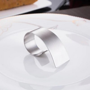 4 X jauns amerikāņu salvešu gredzens no nerūsējošā tērauda 6 stila salvešu turētājs kāzu viesnīcas vakariņu ballīšu dekorēšanai