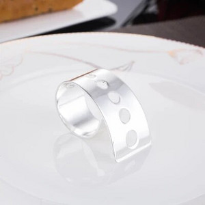 4 X jauns amerikāņu salvešu gredzens no nerūsējošā tērauda 6 stila salvešu turētājs kāzu viesnīcas vakariņu ballīšu dekorēšanai