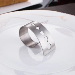 4 X jauns amerikāņu salvešu gredzens no nerūsējošā tērauda 6 stila salvešu turētājs kāzu viesnīcas vakariņu ballīšu dekorēšanai