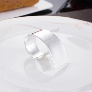 4 X jauns amerikāņu salvešu gredzens no nerūsējošā tērauda 6 stila salvešu turētājs kāzu viesnīcas vakariņu ballīšu dekorēšanai