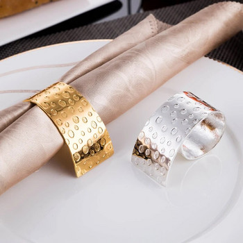4 X καινούργιο αμερικανικό δαχτυλίδι χαρτοπετσέτας από ανοξείδωτο ατσάλι 6 στυλ θήκη χαρτοπετσέτας για γαμήλια δείπνο ξενοδοχείου