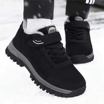 2023 Χειμερινές αδιάβροχες ανδρικές μπότες Δερμάτινα πάνινα παπούτσια Μπότες χιονιού Ανδρικές μπότες πεζοπορίας εξωτερικού χώρου Παπούτσια εργασίας Ψηλά τοπ αντιολισθητικά μποτάκια