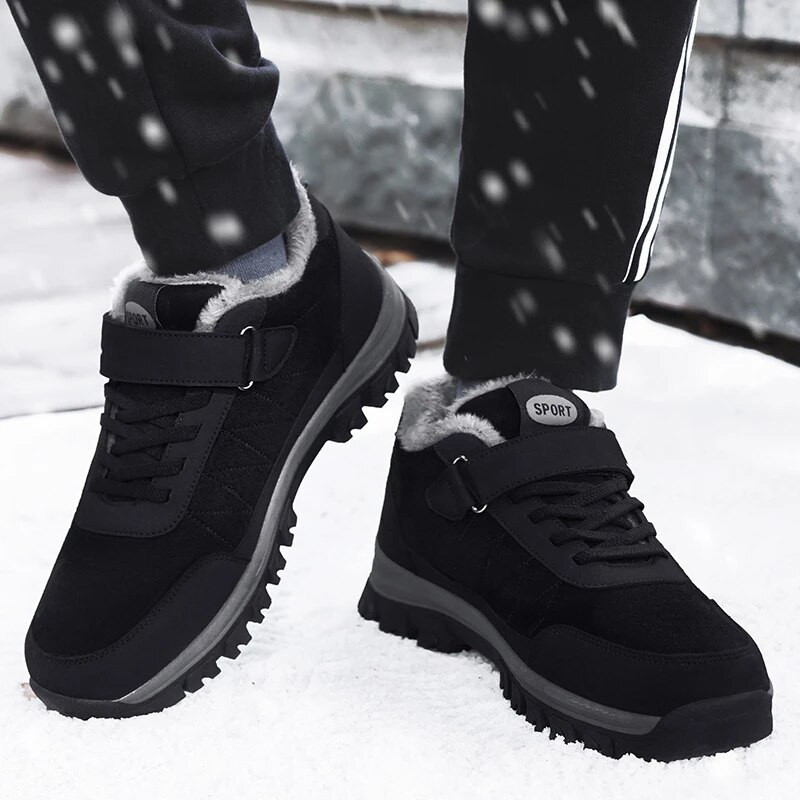 2023. gada ziemas ūdensnecaurlaidīgi vīriešu zābaki Ādas kedas sniega zābaki āra vīriešu pārgājienu zābaki darba apavi ar augstu augšdaļu, neslīdoši puszābaki
