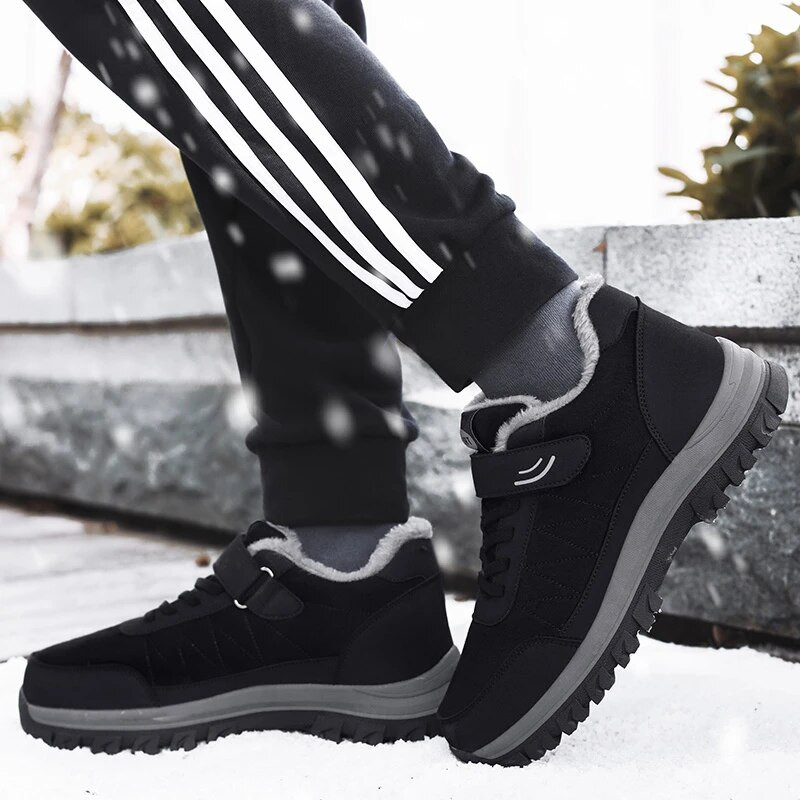 2023. gada ziemas ūdensnecaurlaidīgi vīriešu zābaki Ādas kedas sniega zābaki āra vīriešu pārgājienu zābaki darba apavi ar augstu augšdaļu, neslīdoši puszābaki