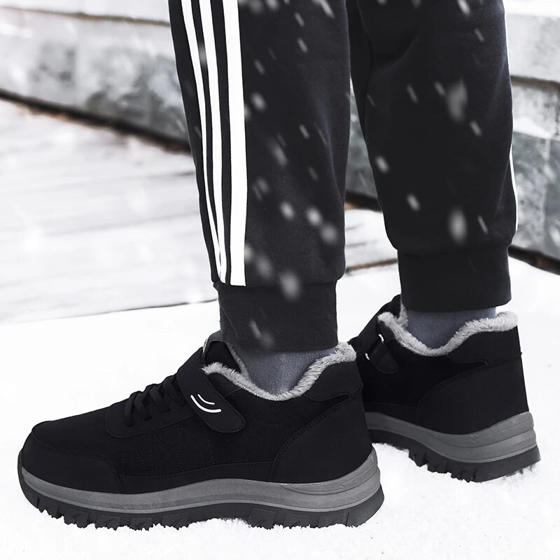2023. gada ziemas ūdensnecaurlaidīgi vīriešu zābaki Ādas kedas sniega zābaki āra vīriešu pārgājienu zābaki darba apavi ar augstu augšdaļu, neslīdoši puszābaki