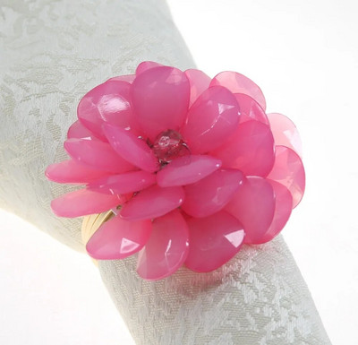 безплатна доставка мъниста пръстен за салфетки цвете държач за салфетки за сватба много цветове 8 бр