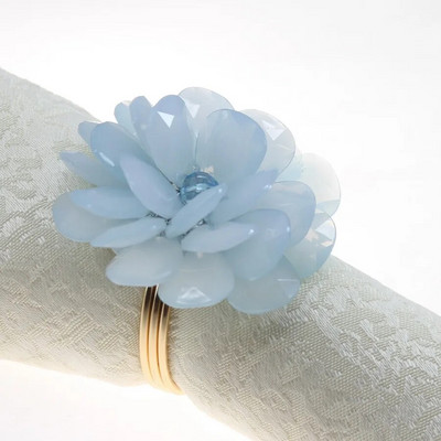 bezmaksas piegāde krelles salvešu gredzens ziedu salvešu turētājs kāzām daudzās krāsās 8 gab