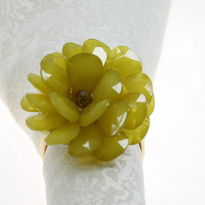 bezmaksas piegāde krelles salvešu gredzens ziedu salvešu turētājs kāzām daudzās krāsās 8 gab