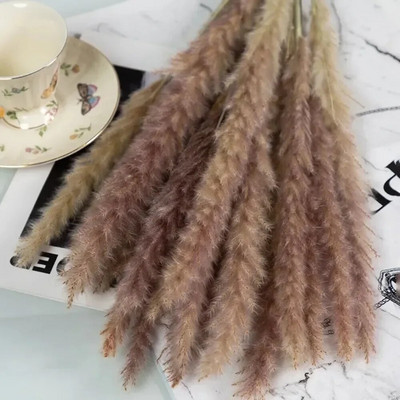 15 бр. Пухкави пампаси Букет от сушени цветя Сватбен коледен декор Естествени фрагмити Бяла тръстика Пампа Бохо скандинавска декорация за дома