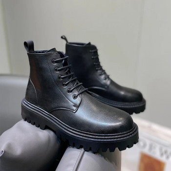 2023 Ανδρικά αθλητικά παπούτσια μοτοσυκλέτας για εξωτερικούς χώρους Zapatillas Hombre Μπότες Πλατφόρμας Chelsea Ένδυση εργασίας Ψηλά τοπ βρετανικά ρετρό ανδρικά παπούτσια