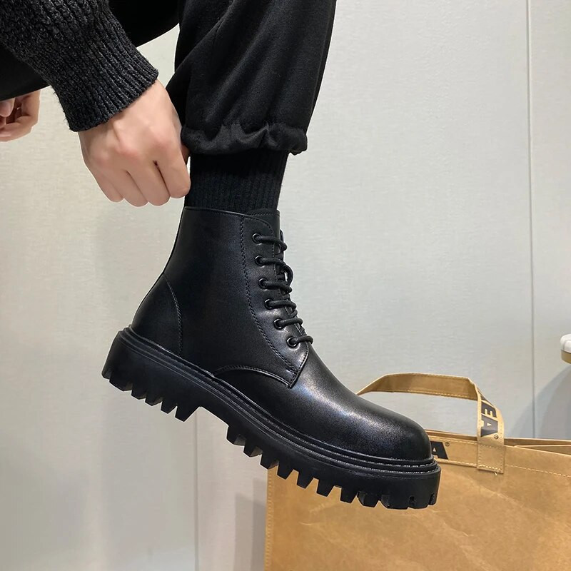 2023. gada āra motociklu kedas vīriešiem Zapatillas Hombre Chelsea platformas zābaki, darba apģērbi, britu stila retro vīriešu apavi