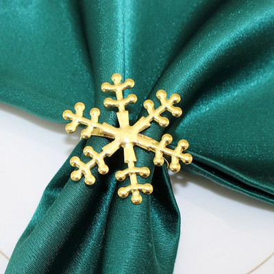 6 tk. Jõulusalvräti sõrmused Rhinestone Deer Snowflake Salvrätisõrmuse hoidja jõulupulmapeo õhtusöögilauakaunistus HWC46