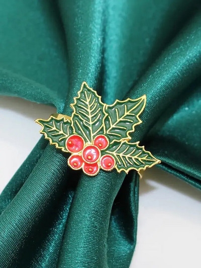 6 tk. Jõulusalvräti sõrmused Rhinestone Deer Snowflake Salvrätisõrmuse hoidja jõulupulmapeo õhtusöögilauakaunistus HWC46