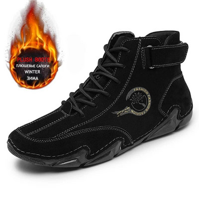 2023. gada jauni vīriešu zābaki, ikdienas ādas luksusa čības, luksusa kurpes vīriešiem, motociklu puszābaki apavos