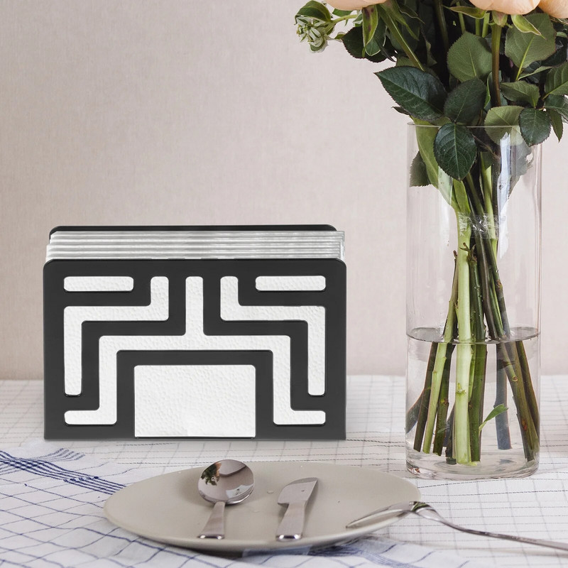 Salvešu turētāja statīvs galds salvešu papīra uzglabāšanas turētāji dozatoru statīvs virtuves dvieļu modernais organizators galda virsmas paplāte metāla doba