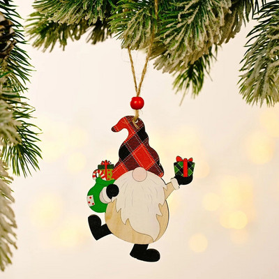 Boldog karácsonyt Gnome fa medál karácsonyi dekoráció otthonra 2022 karácsonyi dísz Karácsony Navidad Boldog új évet 2023