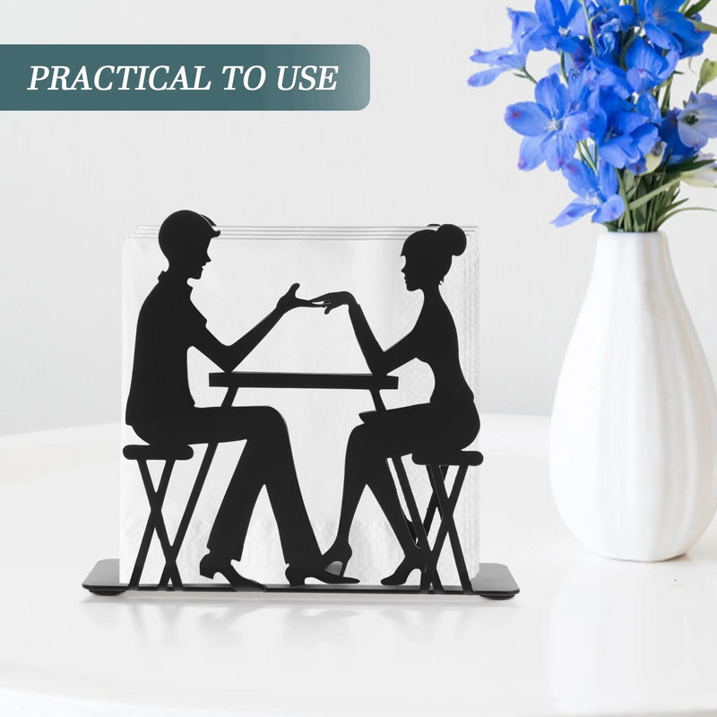 Sebpapír tároló állvány Asztali szalvéták Állványtartó Papír Fém Tartók Kovácsoltvas Nagy Lovers Bar