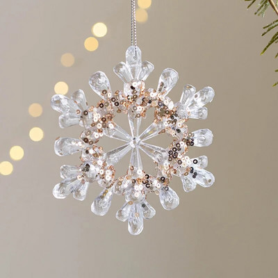 Fehér karácsonyi csillogó medál karácsonyfa függő díszek Angyallány Pentagram karácsonyi medál Boldog karácsonyt dekoráció otthonra